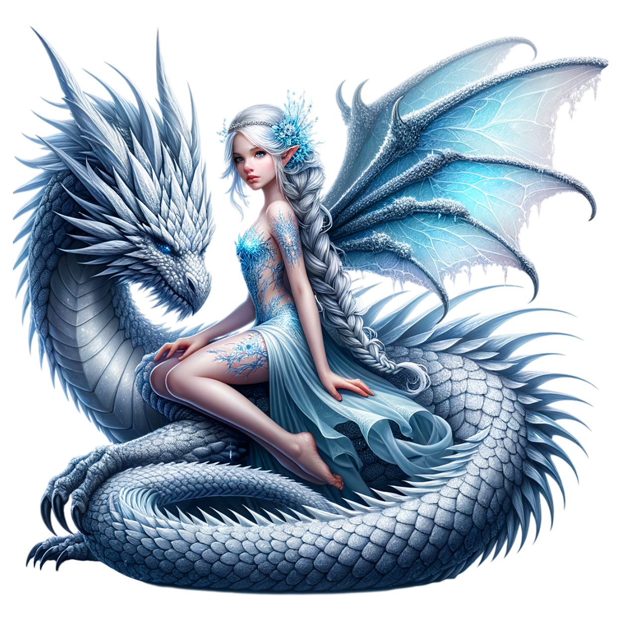 Bügelbild Eis Drachen Fee #3 Fylou's Style