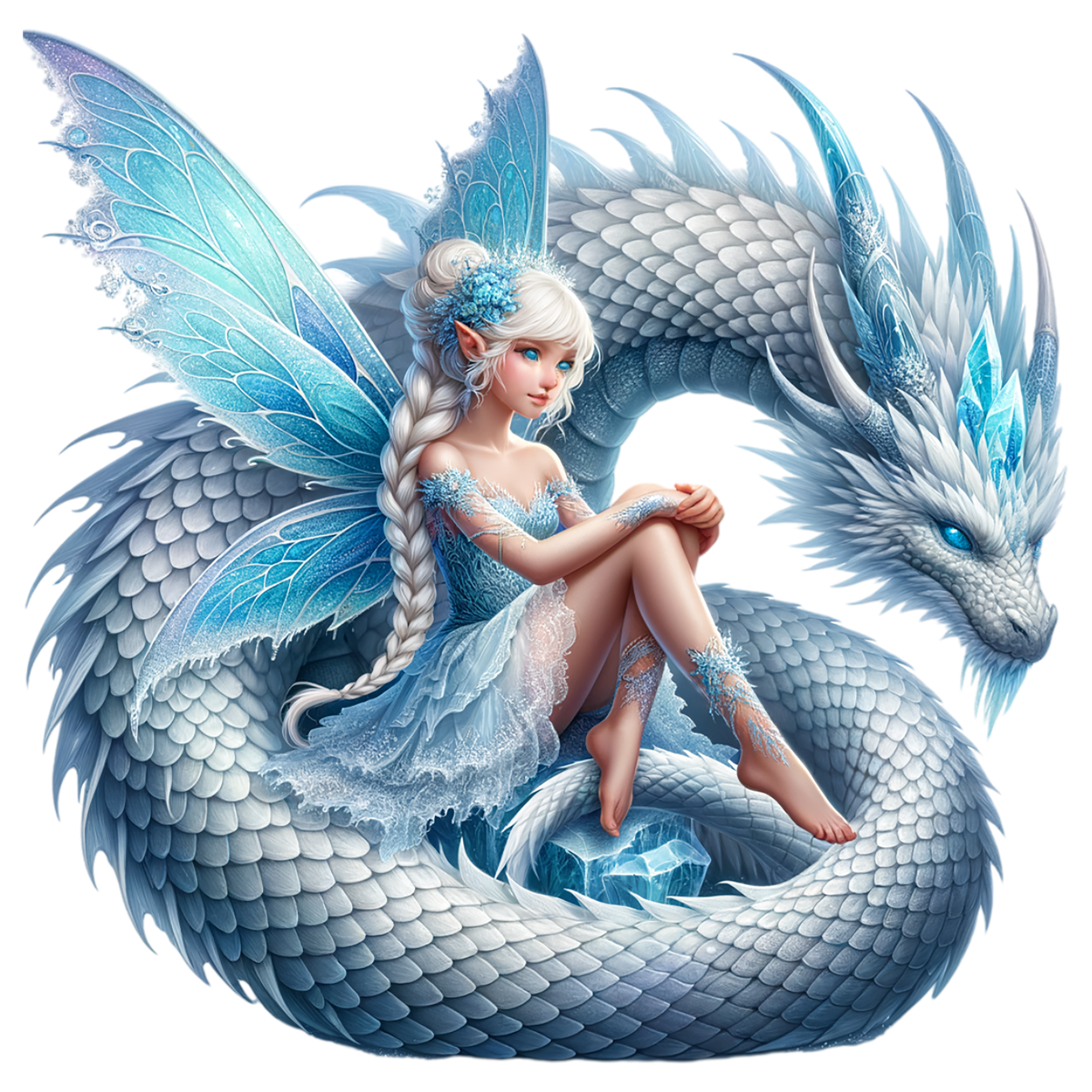 Bügelbild Eis Drachen Fee #4 Fylou's Style