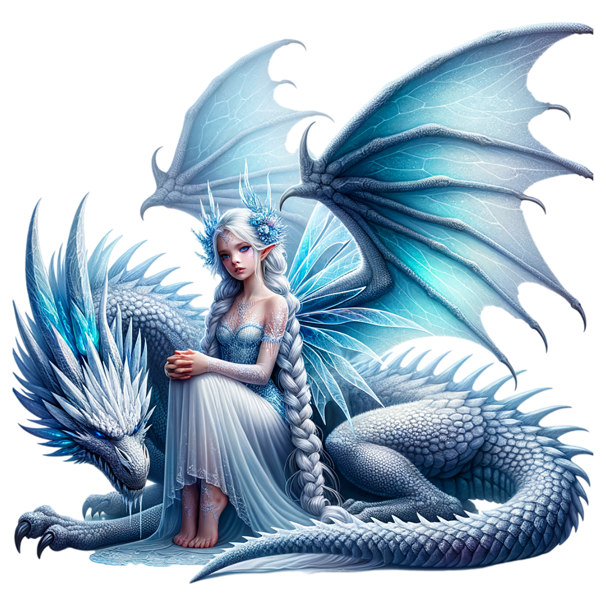 Bügelbild Eis Drachen Fee #5 Fylou's Style