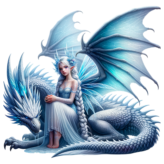Bügelbild Eis Drachen Fee #5 Fylou's Style