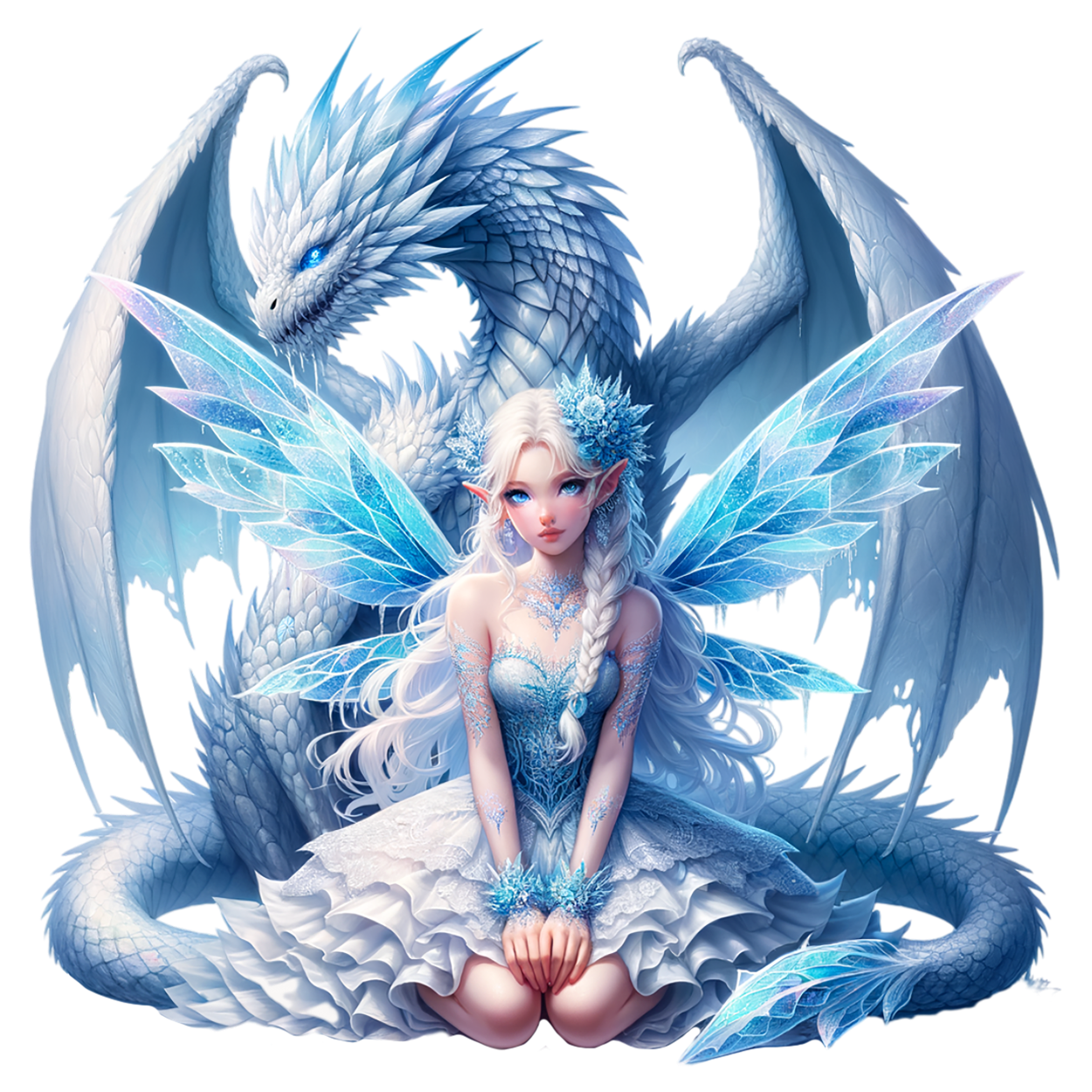 Bügelbild Eis Drachen Fee #6 Fylou's Style