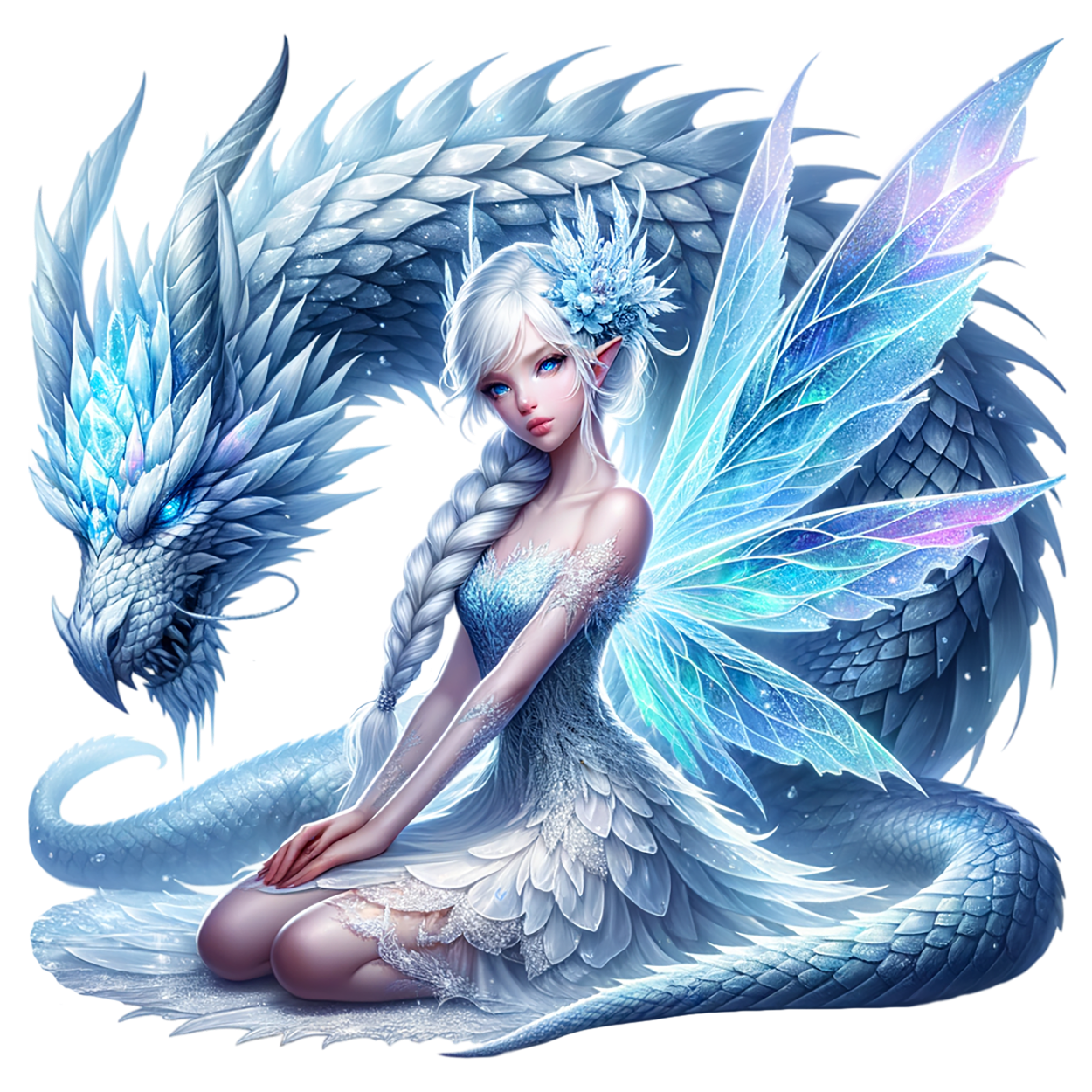 Bügelbild Eis Drachen Fee #9 Fylou's Style