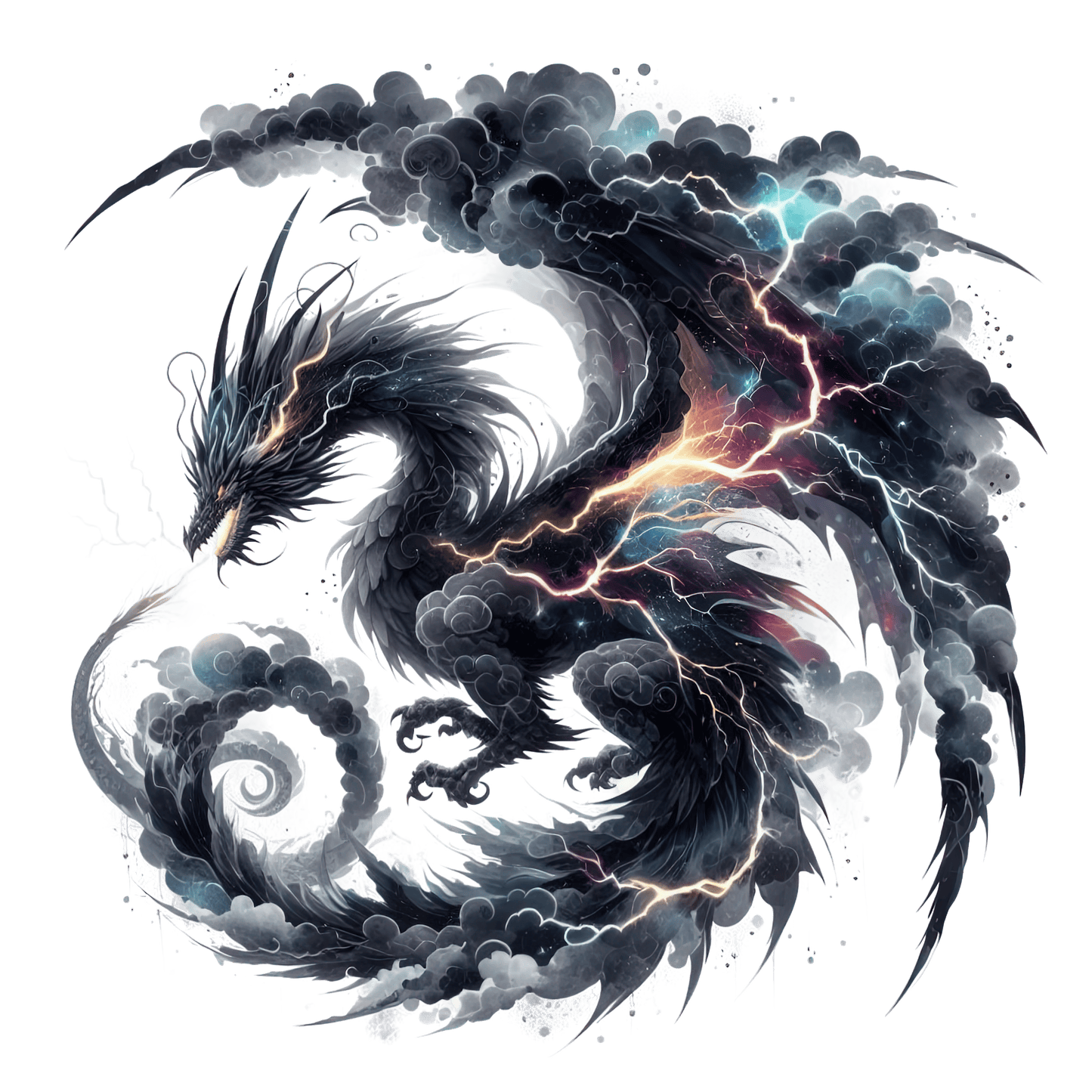 Bügelbild Elementar Drache #7