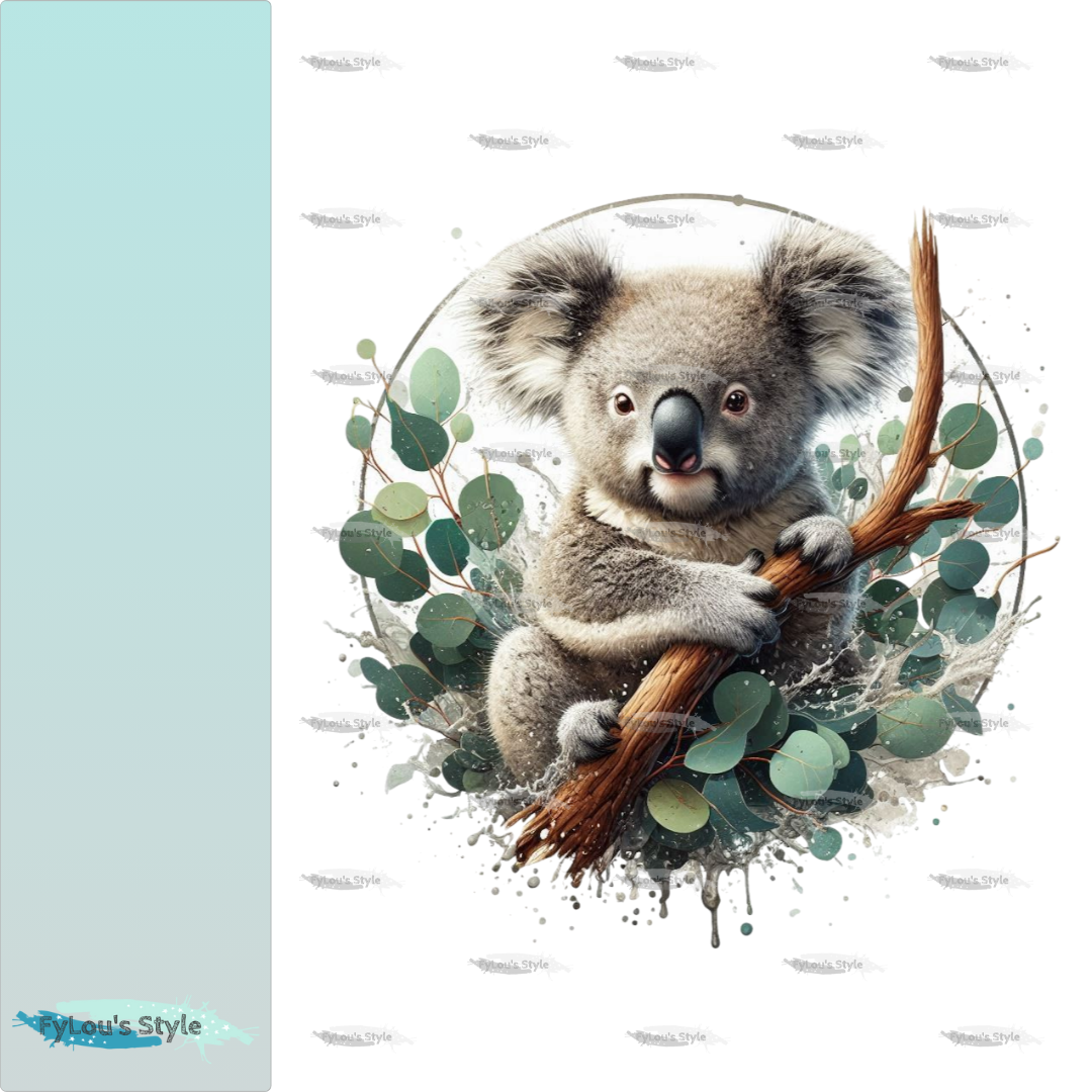 Bügelbild Eukalyptus Koala #1 Fylou's Style