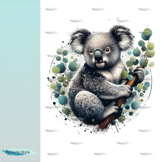 Bügelbild Eukalyptus Koala #4 Fylou's Style