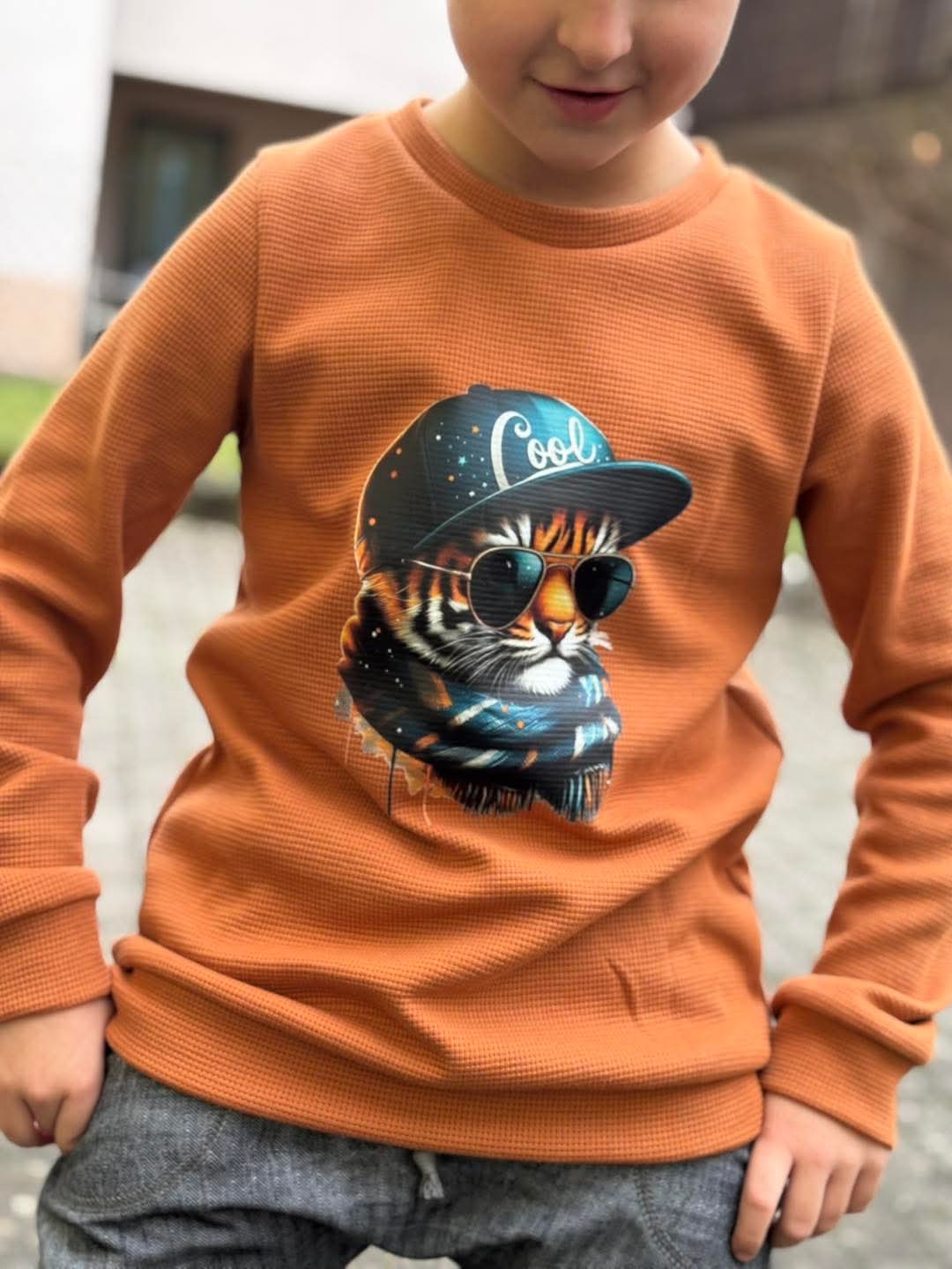 Bügelbild Cool Tiger mit Cap Fylou's Style