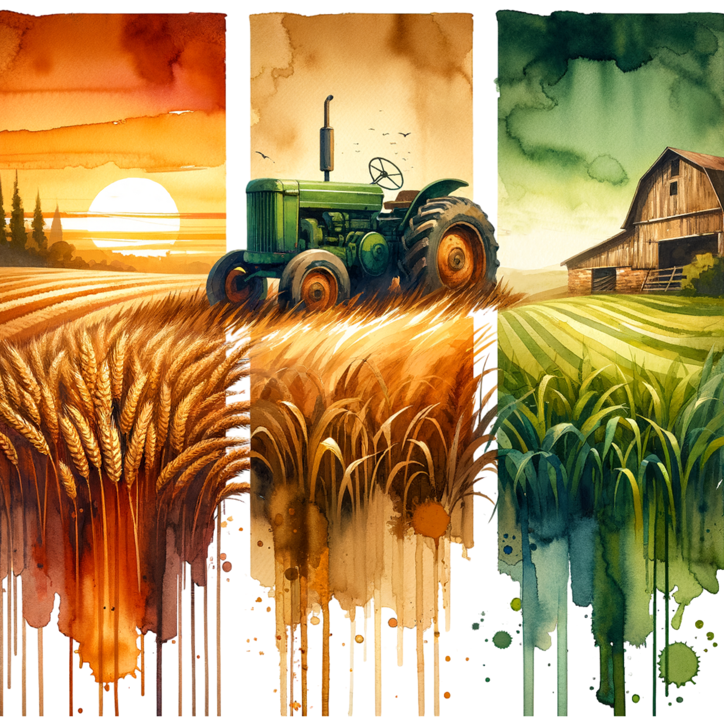 Bügelbild Streifen Motivwelt "Farm Traktor #2