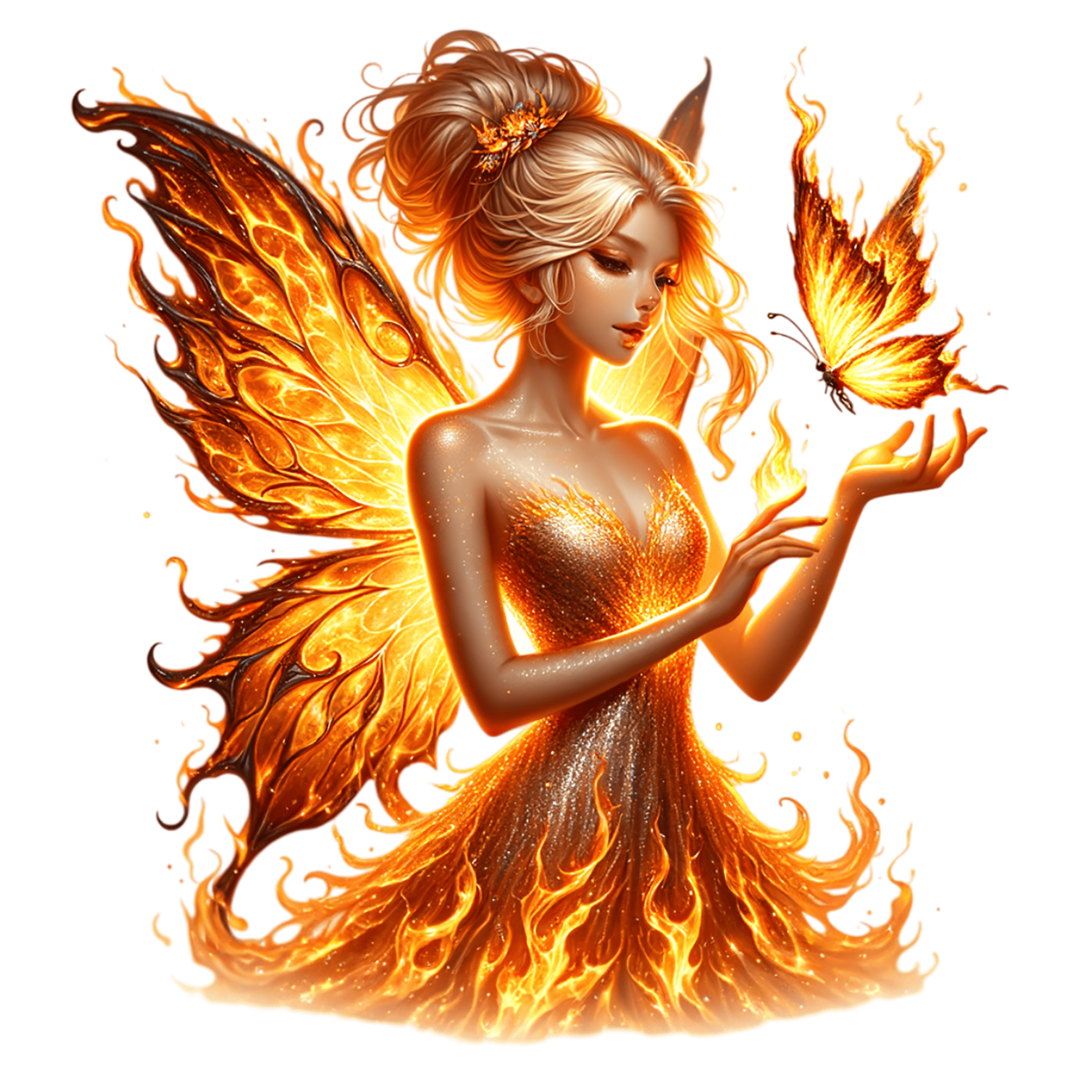Bügelbild Feuer Fee #8 Fylou's Style