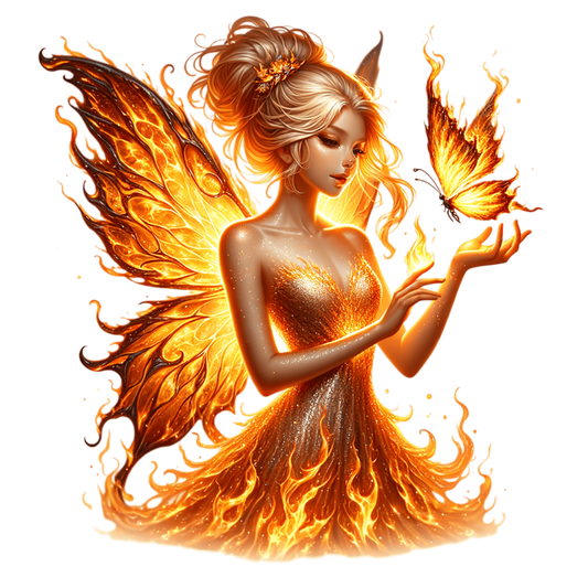 Bügelbild Feuer Fee #8 Fylou's Style