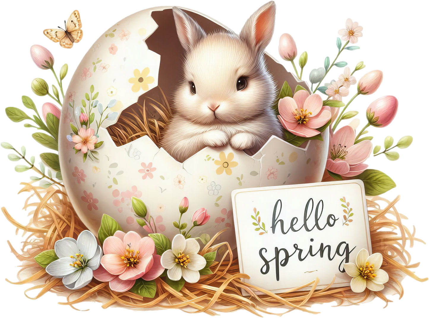 Bügelbild Frühlings Babyhase #11 Fylou's Style