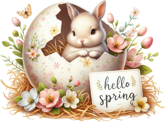 Bügelbild Frühlings Babyhase #11 Fylou's Style