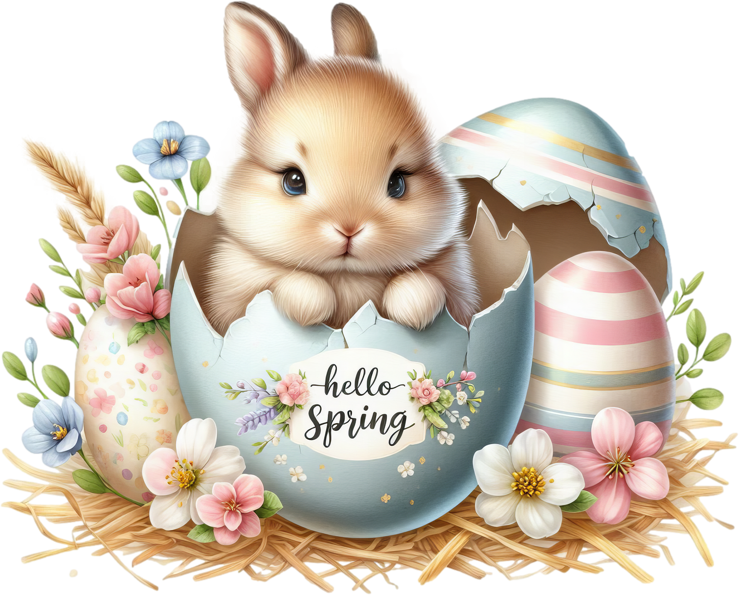 Bügelbild Frühlings Babyhase #13 Fylou's Style