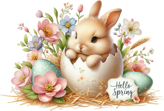 Bügelbild Frühlings Babyhase #14 Fylou's Style