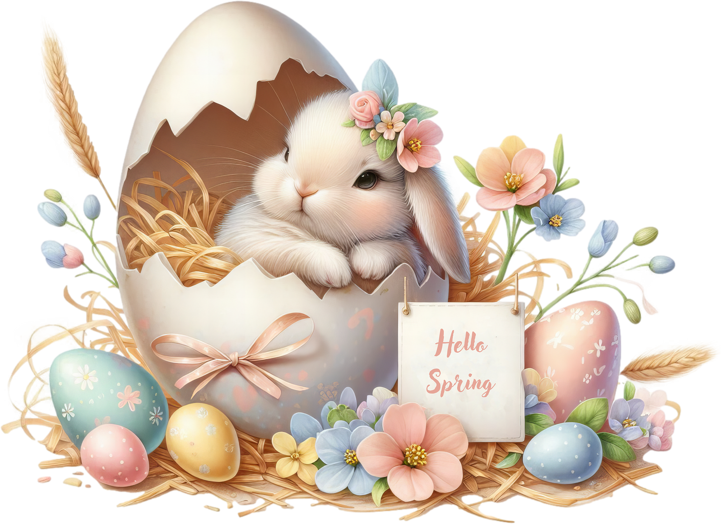Bügelbild Frühlings Babyhase #15 Fylou's Style