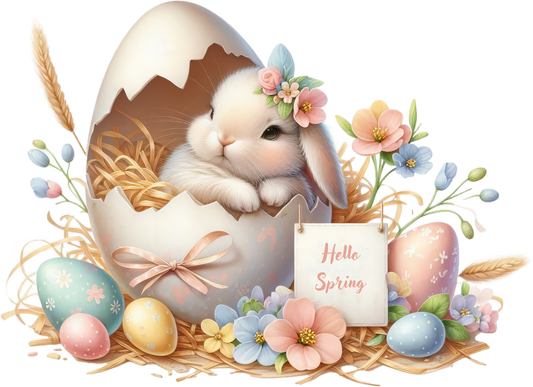 Bügelbild Frühlings Babyhase #15 Fylou's Style