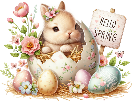 Bügelbild Frühlings Babyhase #2 Fylou's Style