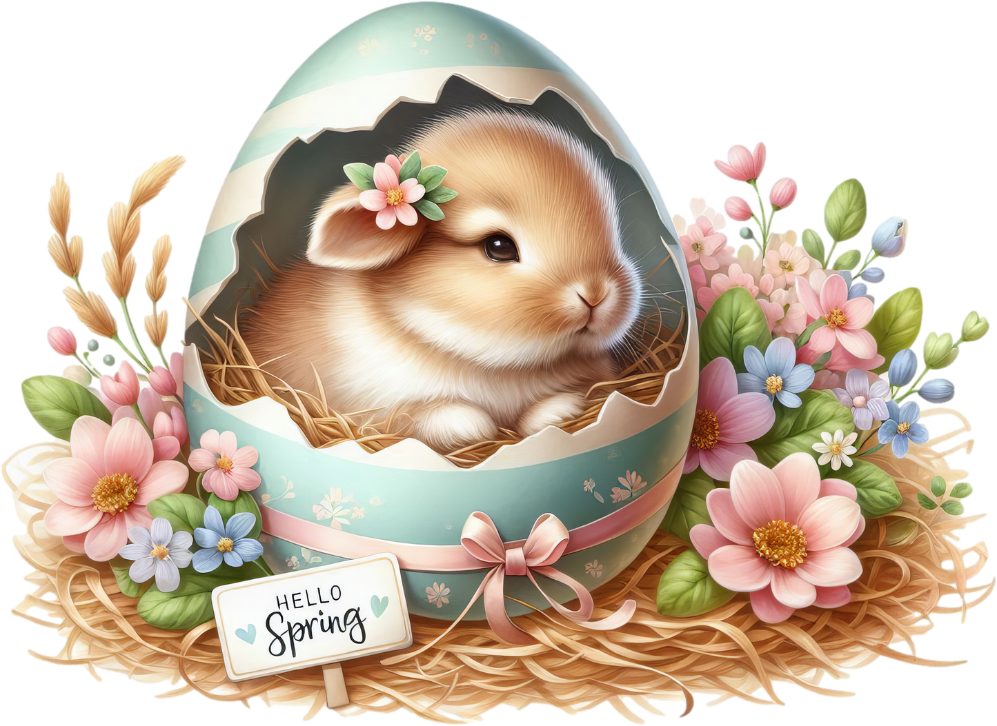 Bügelbild Frühlings Babyhase #3 Fylou's Style