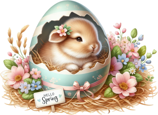 Bügelbild Frühlings Babyhase #3 Fylou's Style