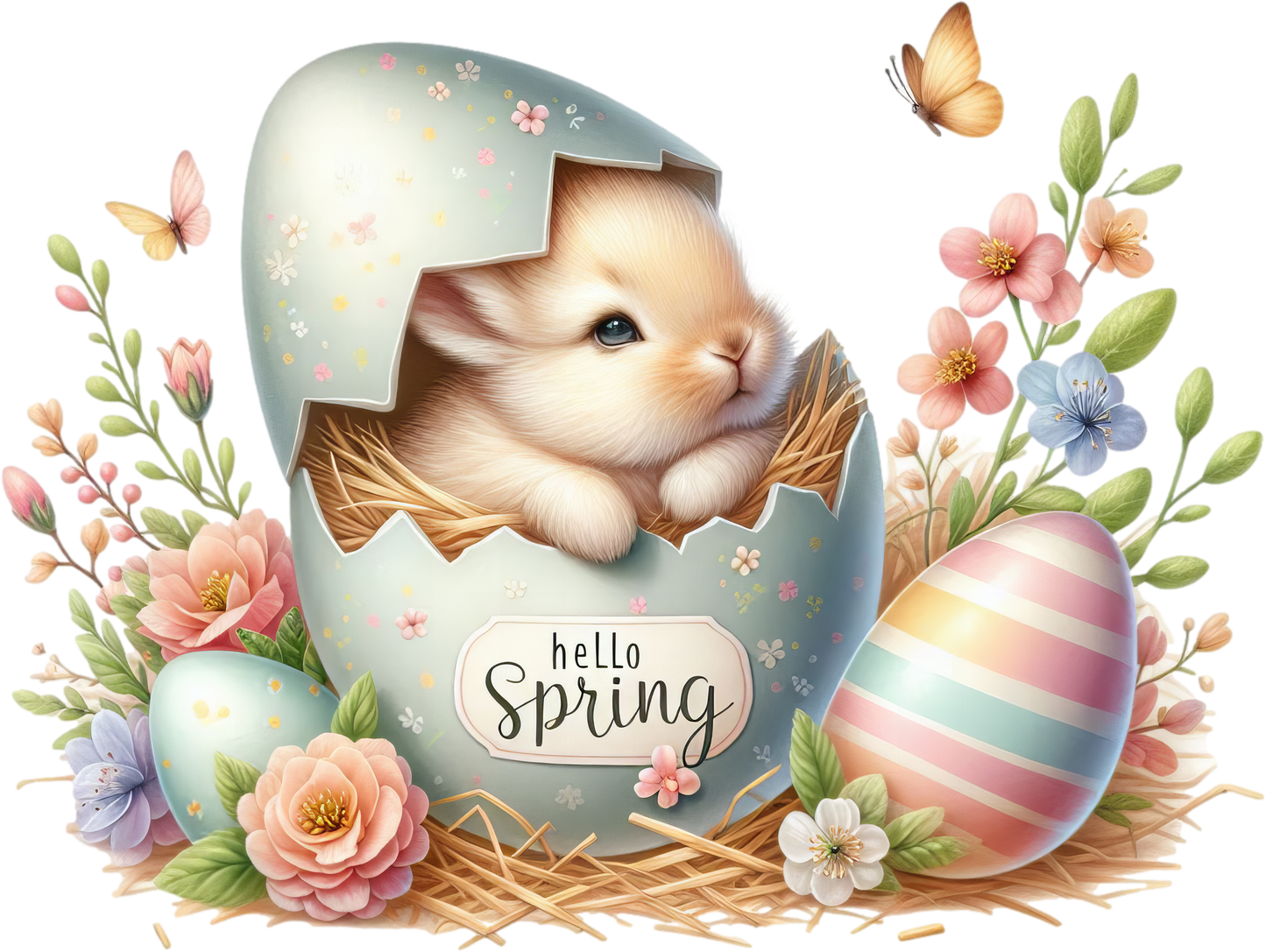 Bügelbild Frühlings Babyhase #4 Fylou's Style