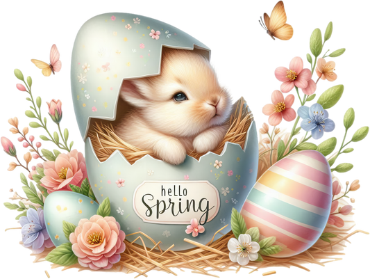 Bügelbild Frühlings Babyhase #4 Fylou's Style