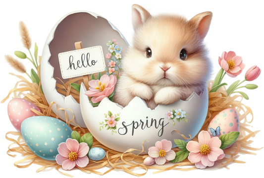 Bügelbild Frühlings Babyhase #5 Fylou's Style