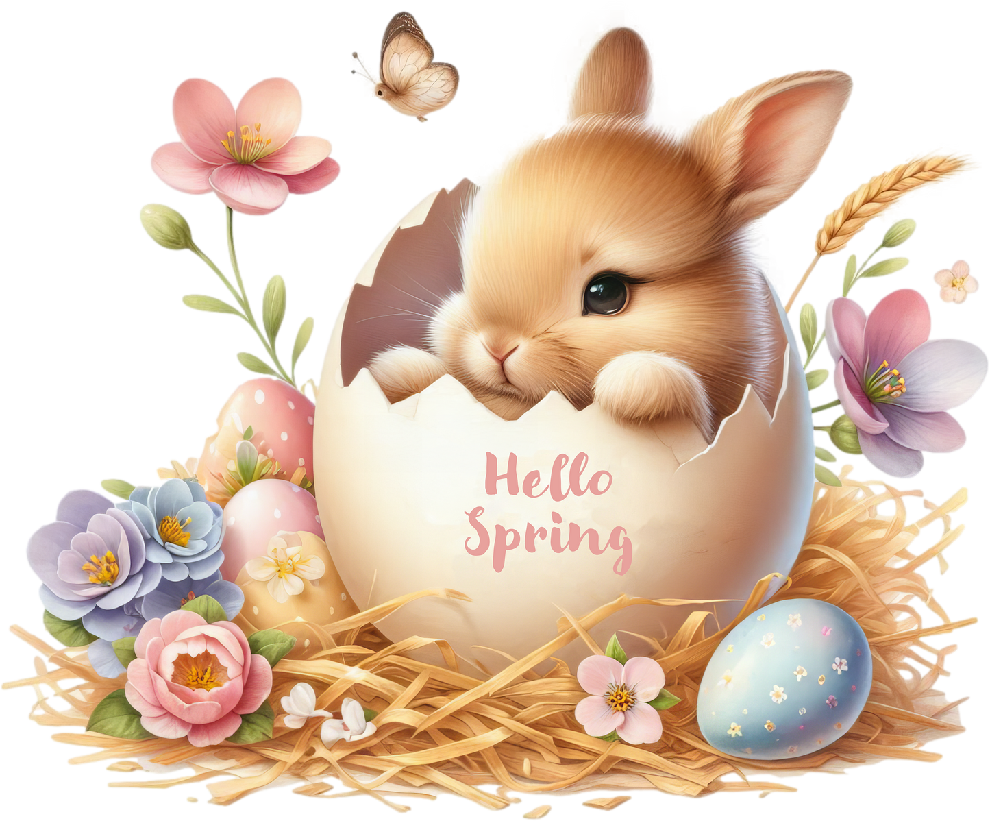 Bügelbild Frühlings Babyhase #6 Fylou's Style