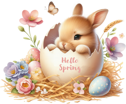 Bügelbild Frühlings Babyhase #6 Fylou's Style