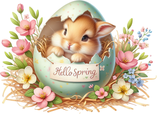 Bügelbild Frühlings Babyhase #7 Fylou's Style