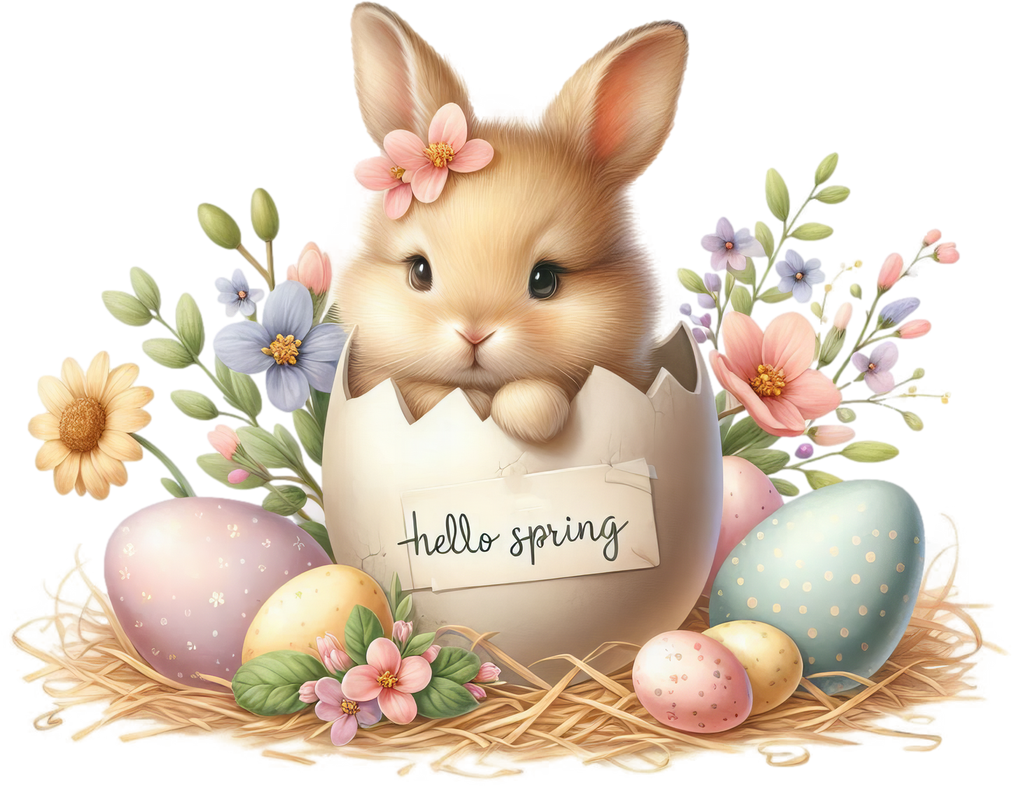 Bügelbild Frühlings Babyhase #8 Fylou's Style