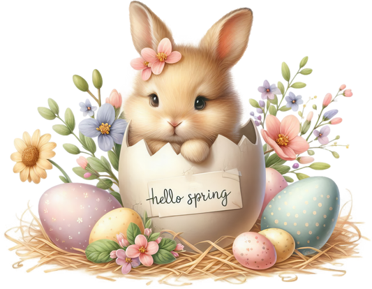 Bügelbild Frühlings Babyhase #8 Fylou's Style