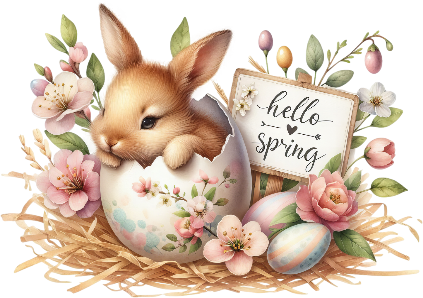 Bügelbild Frühlings Babyhase #9 Fylou's Style