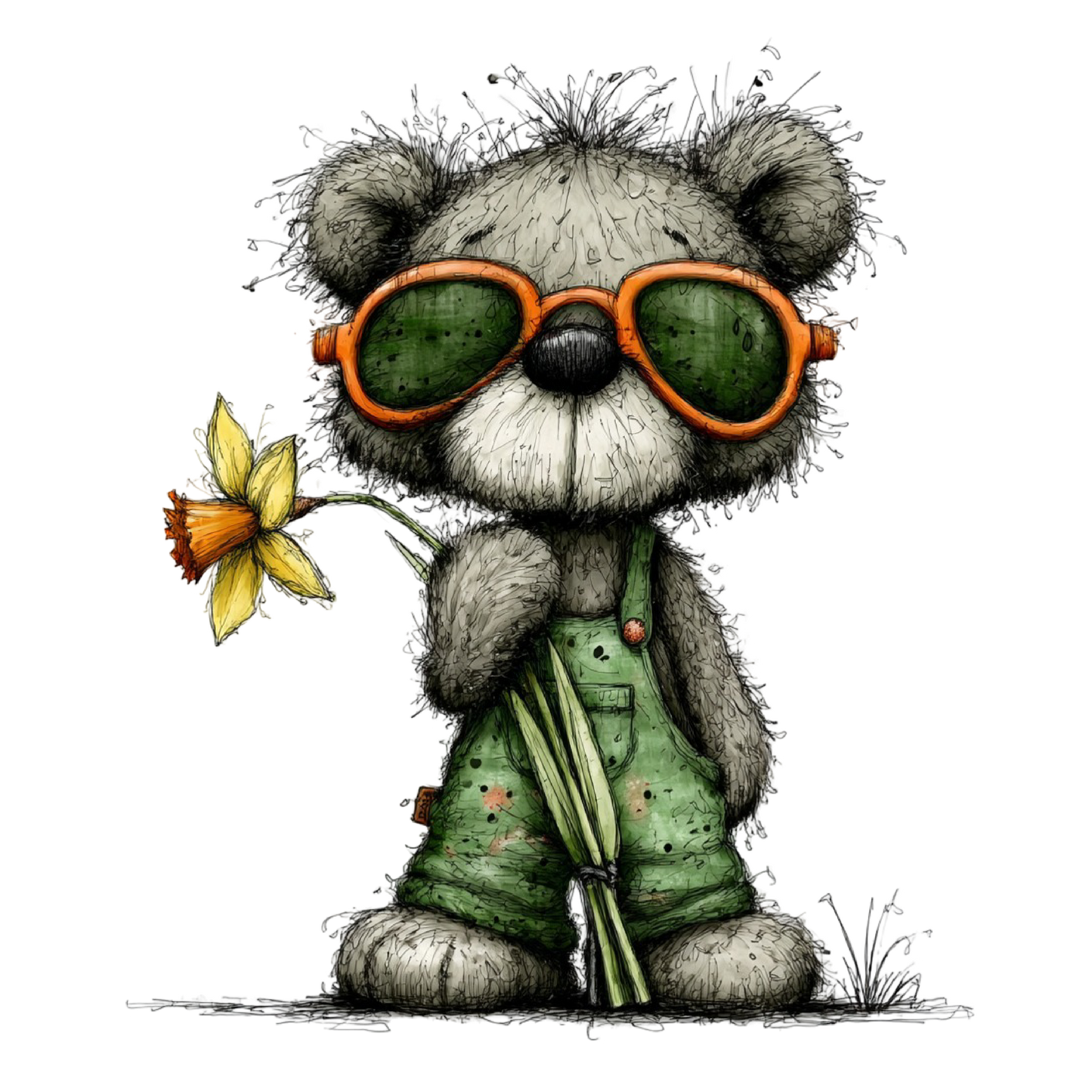 Bügelbild Frühlings Bär #1