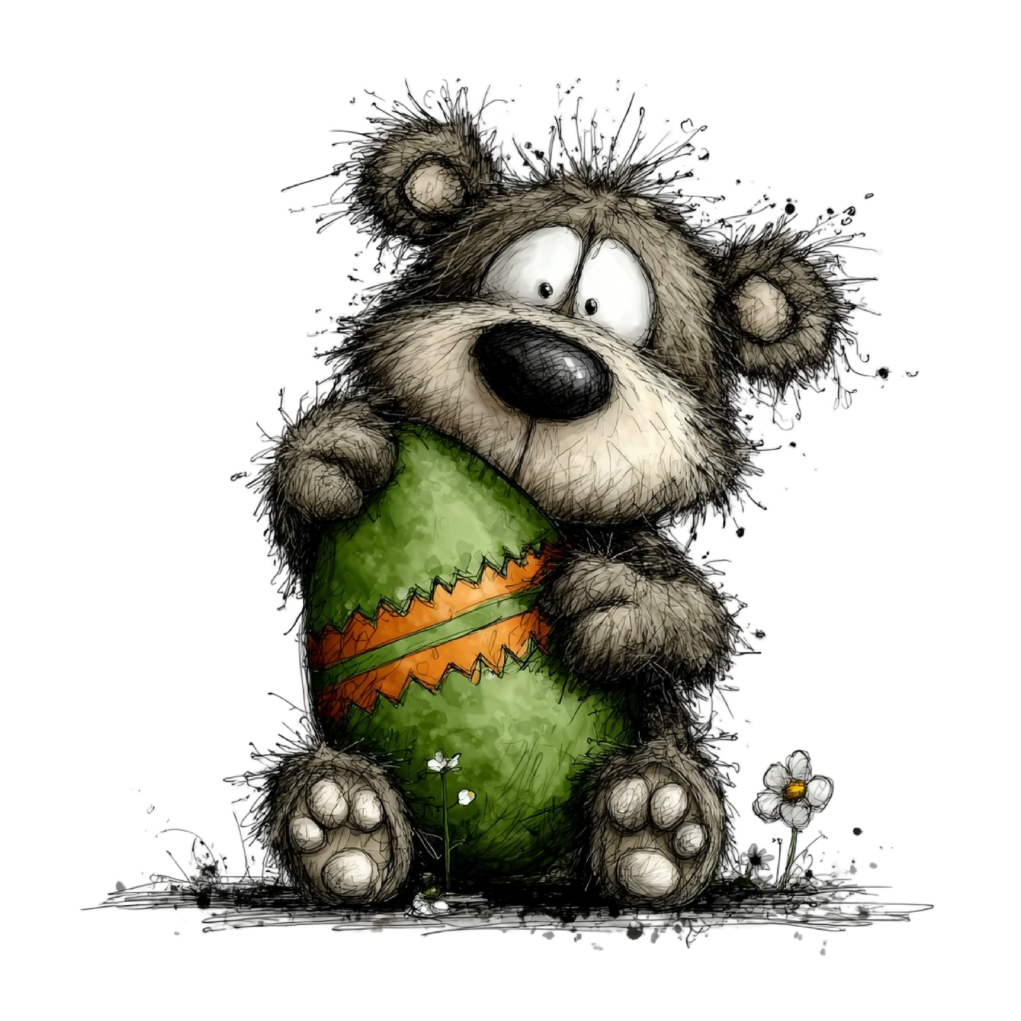 Bügelbild Frühlings Bär #2