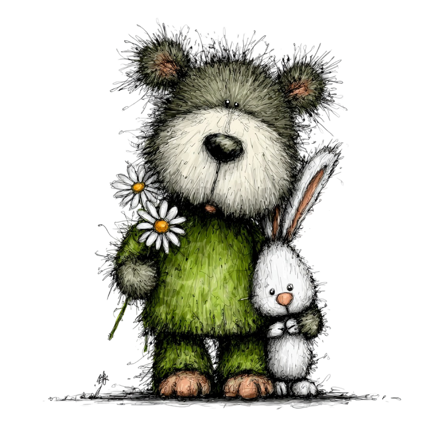 Bügelbild Frühlings Bär #5