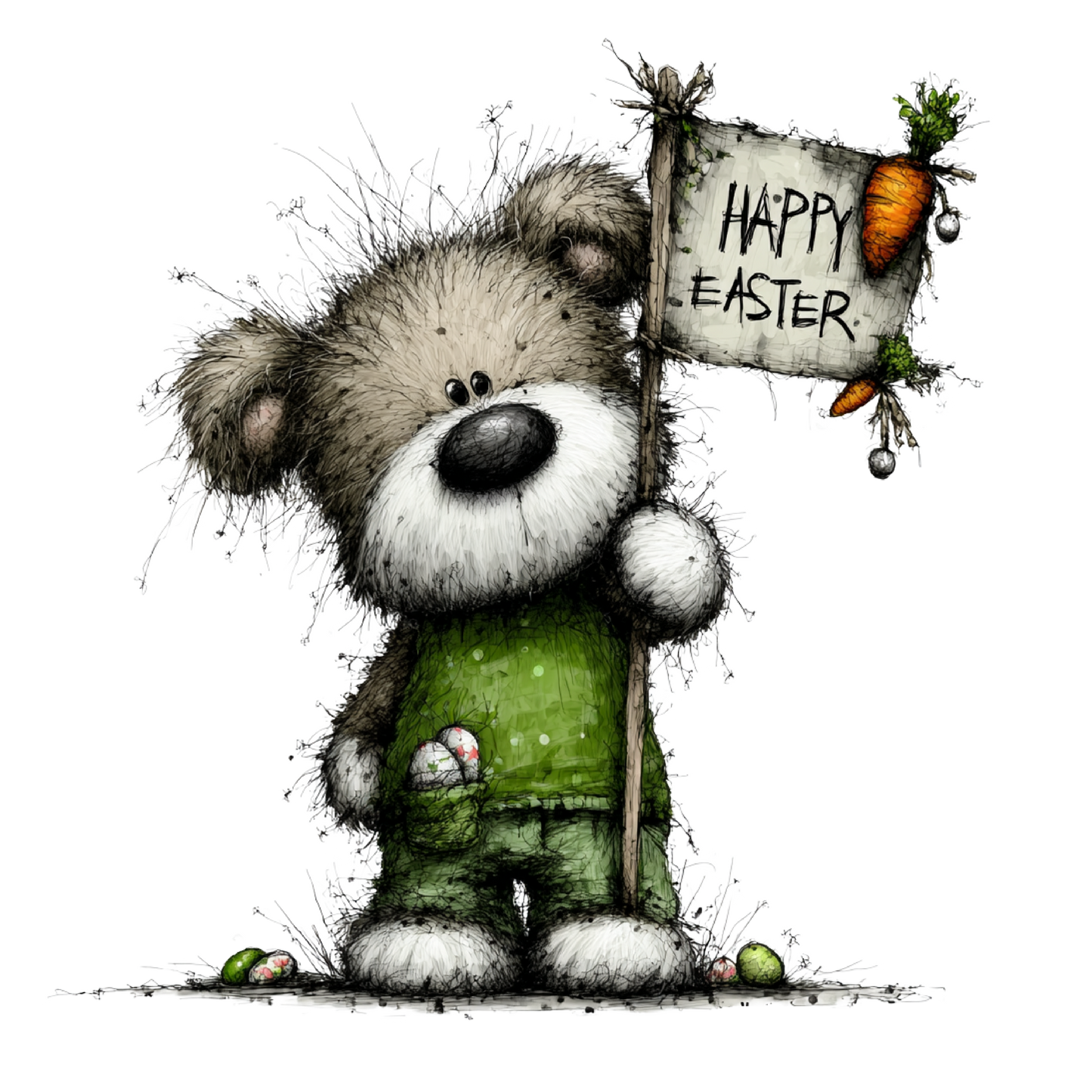 Bügelbild Frühlings Bär #7