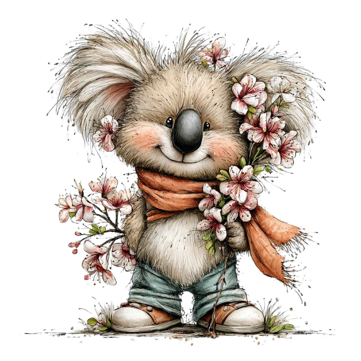 Bügelbild Frühlings Koala #2