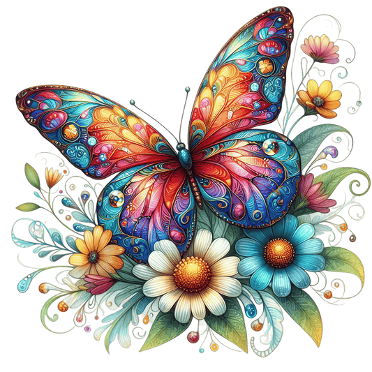 Bügelbild Frühlings Schmetterling #18 Fylou's Style