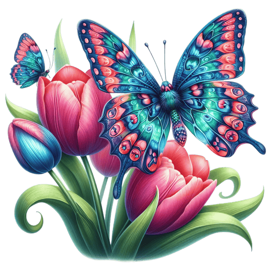 Bügelbild Frühlings Schmetterling #44 Fylou's Style