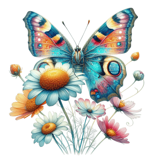 Bügelbild Frühlings Schmetterling #6 Fylou's Style