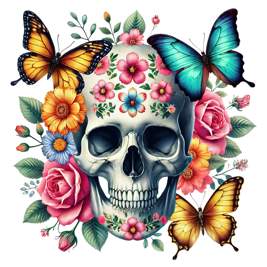 Bügelbild Frühlings Skull #2 Fylou's Style