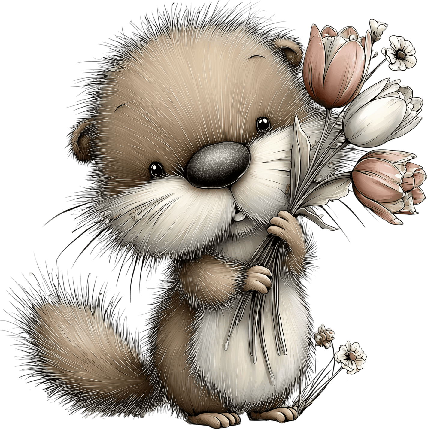 Bügelbild Frühlings Tiere Biber #6