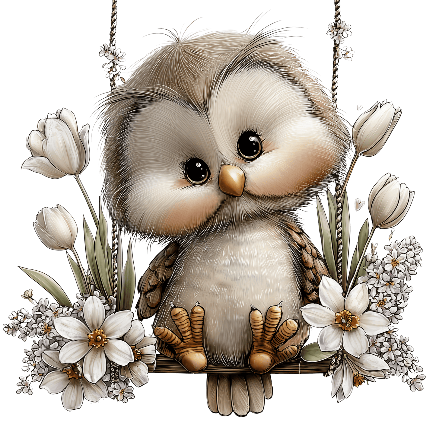 Bügelbild Frühlings Tiere Eule #2