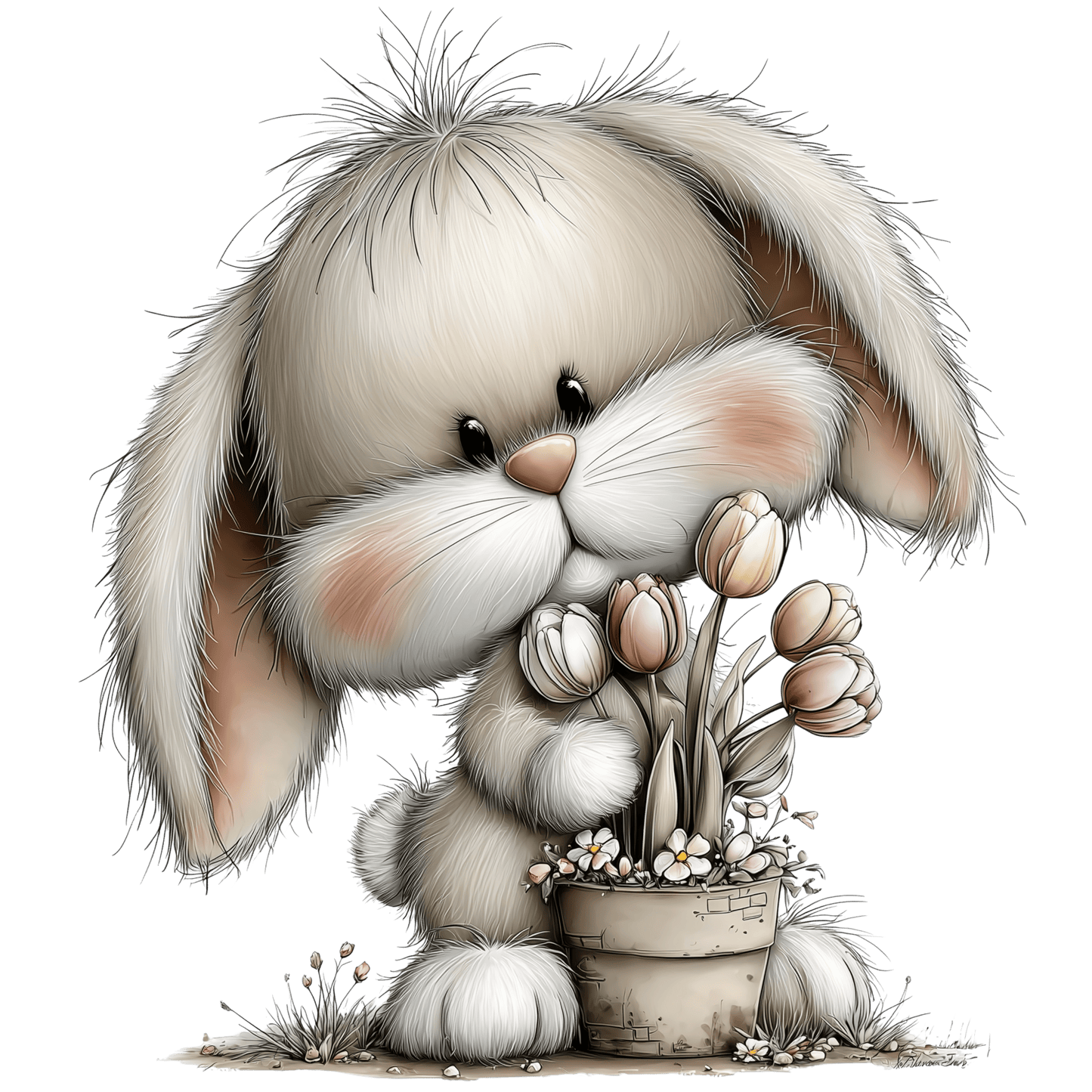 Bügelbild Frühlings Tiere Hase #10