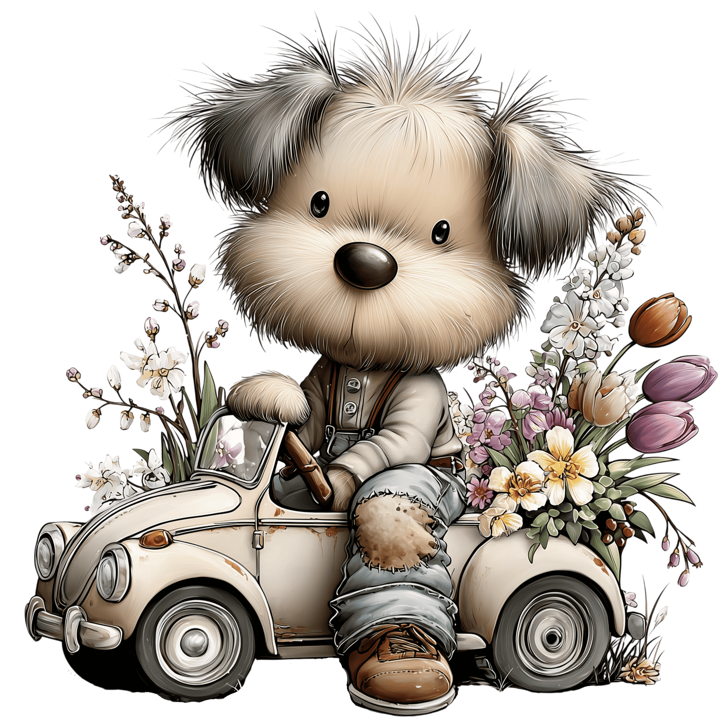 Bügelbild Frühlings Tiere Hund #1