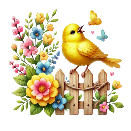 Bügelbild Frühlings Vogel #3 Fylou's Style