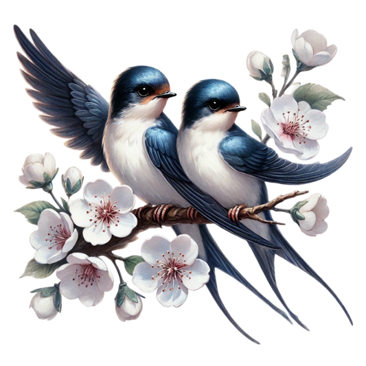 Bügelbild Frühlings Vogel #5 Fylou's Style