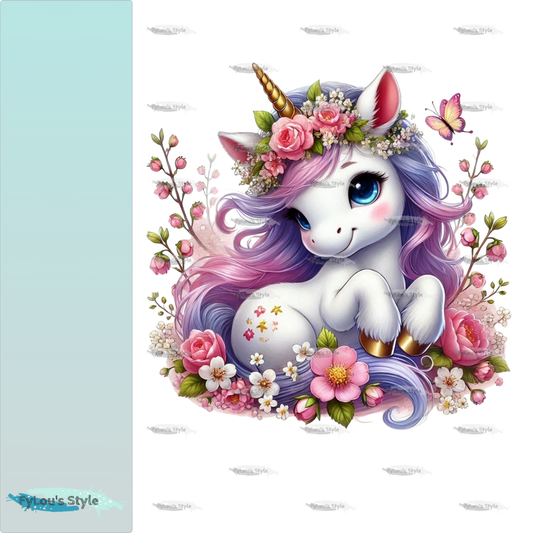 Bügelbild Frühlingseinhorn #1 Fylou's Style