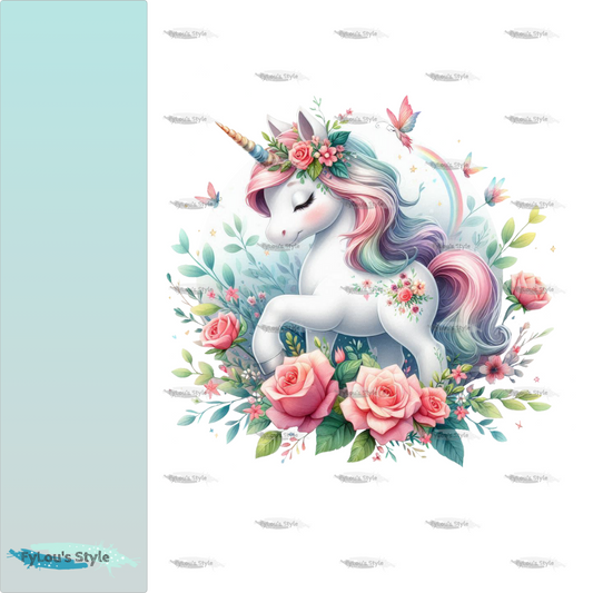 Bügelbild Frühlingseinhorn #10 Fylou's Style