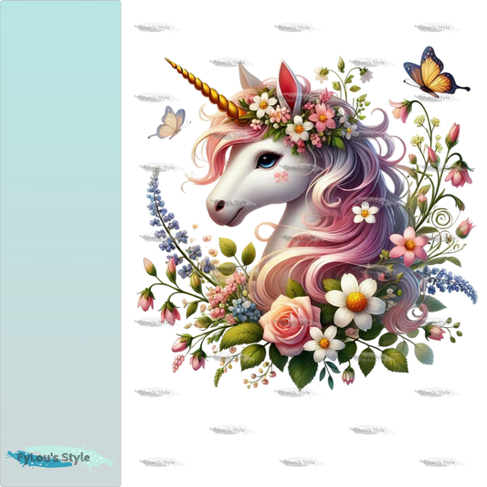 Bügelbild Frühlingseinhorn #2 Fylou's Style