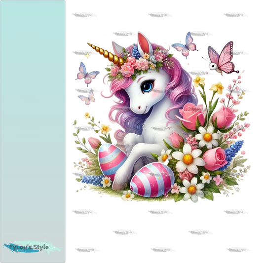 Bügelbild Frühlingseinhorn #3 Fylou's Style